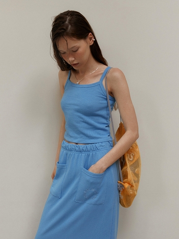 cotton gauze top - blue