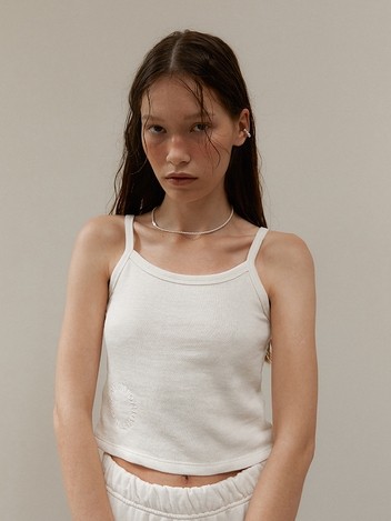 cotton gauze top - white