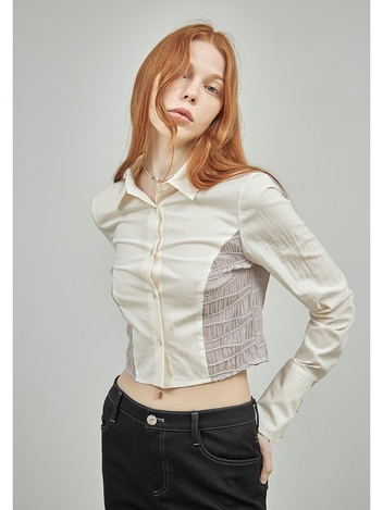 WAVY CROPPED SHIRT