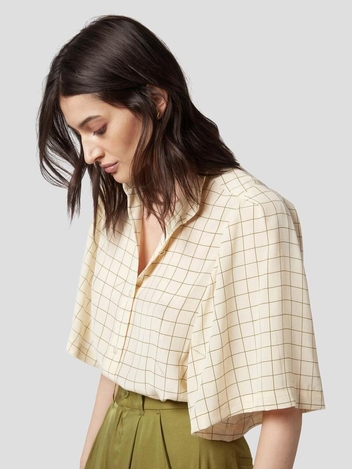 [이큅먼트] Shanton Silk Shirt- Creme Brulee
