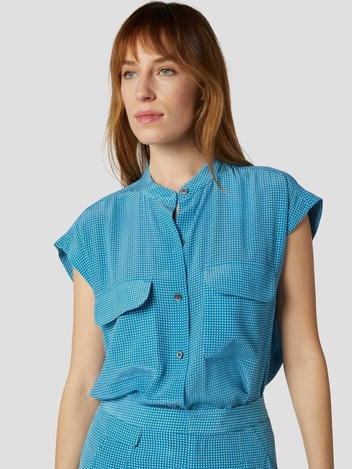 [이큅먼트] Covisa Silk Shirt - BLUE PALE AQUA