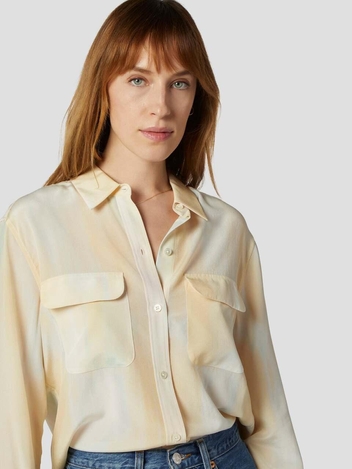 [이큅먼트] Signature Silk Shirt - CORNHUSK MULTI