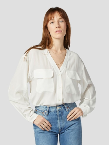 [이큅먼트] Piapot Silk Shirt - NATURE WHITE