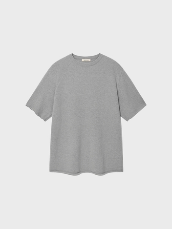 CASHMERE DISTRESSED SLEEVE KNIT GREY