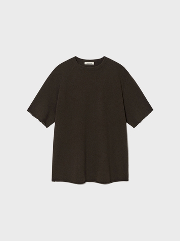 CASHMERE DISTRESSED SLEEVE KNIT BROWN