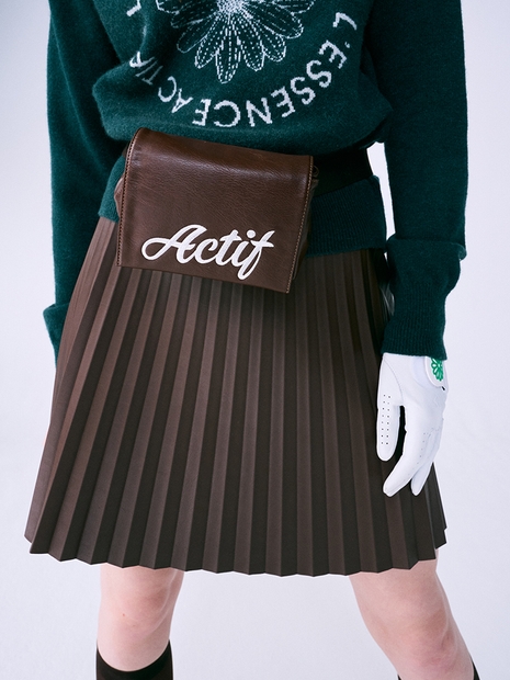 FAUX LEATHER ACTIF BELT BAG_BROWN