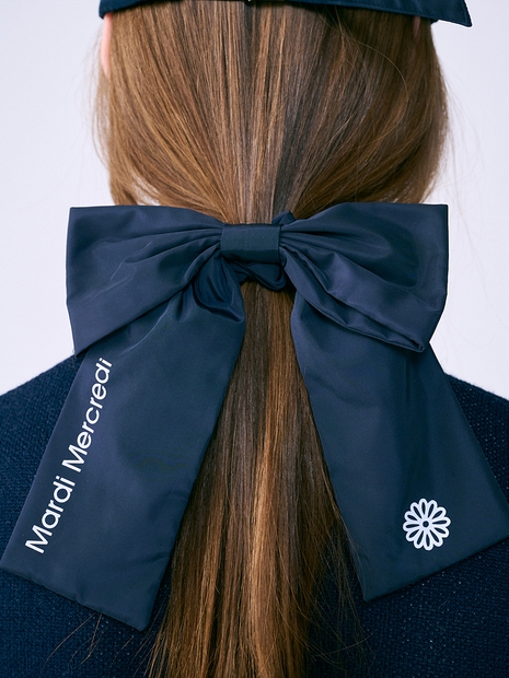 RIBBON SCRUNCHIE_NAVY