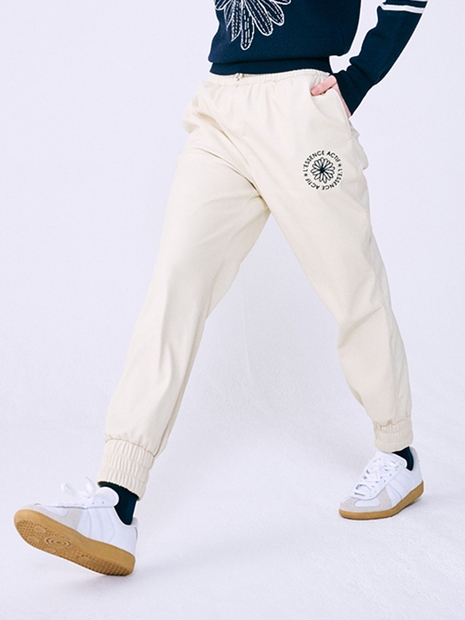 FAUX LEATHER JOGGER PANTS_IVORY