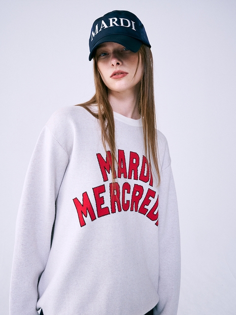 UNISEX KNIT PULLOVER LOGO SPORTIF_IVORY