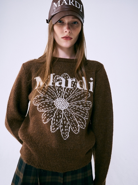 MOHAIR BLENDED KNIT PULLOVER_CAMEL