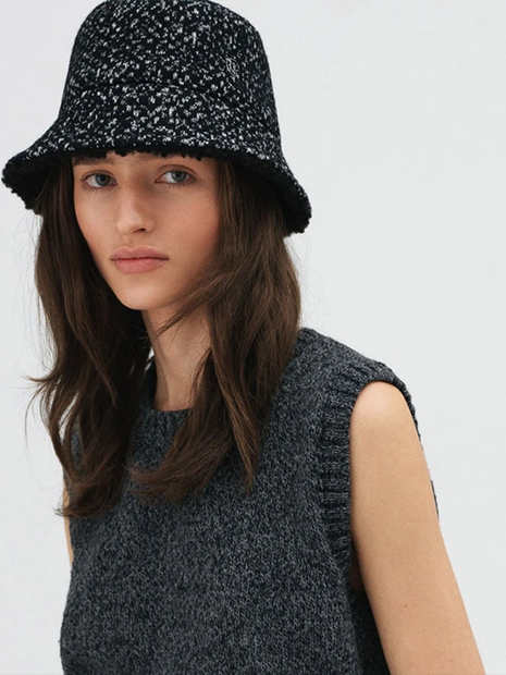 Monogram-embroidered Bucket Hat - BLACK