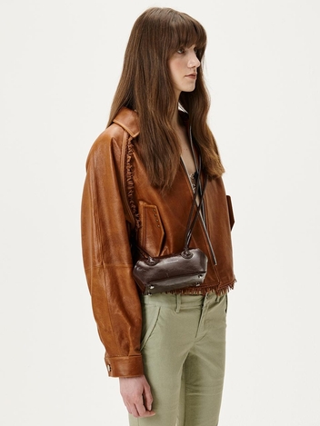 BOAT SHOPPER MINI_dark brown crinkle