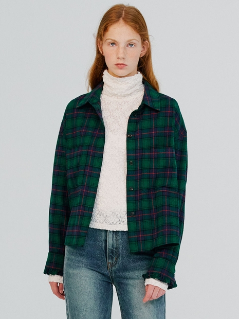 Vintage Check Shirt_Green VC2299BL002M