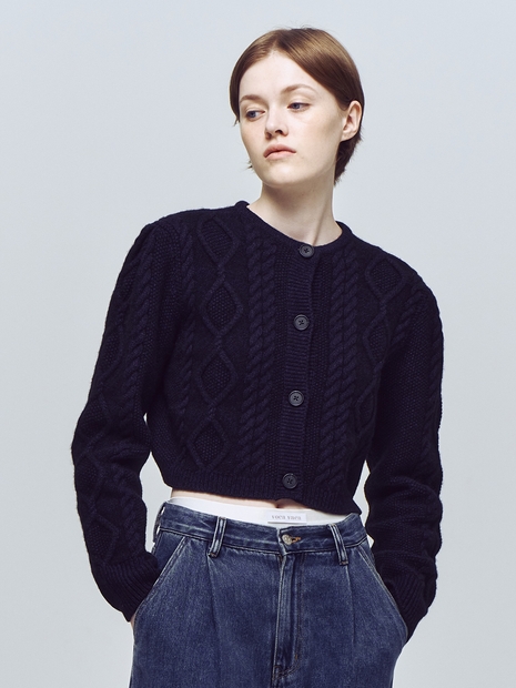 Two-way Crop Cable Cardigan VC2378CD002M