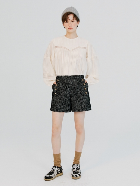 Ailee Gold Button Tweed Pants VC2299PT002M