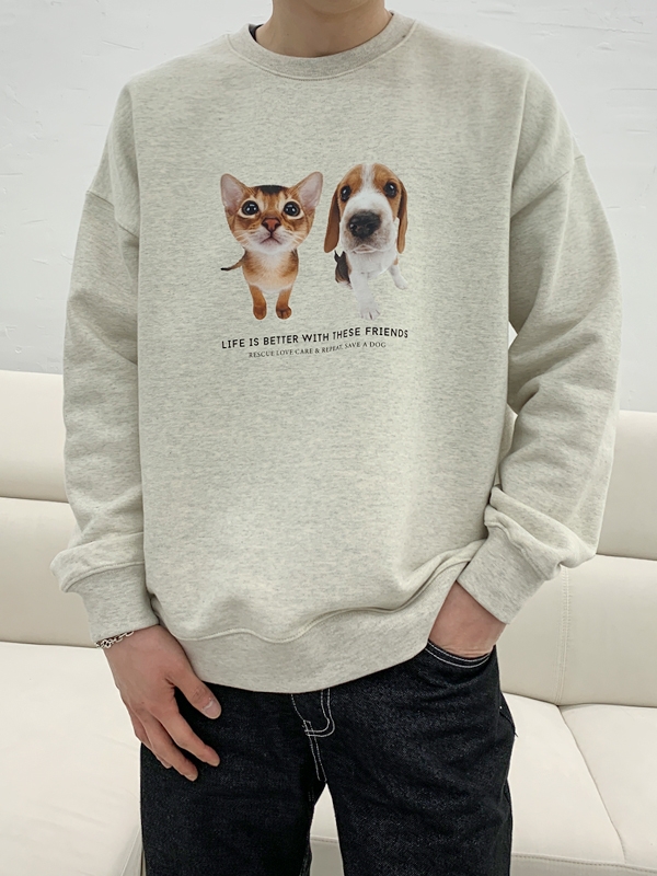 CAT&DOG SWEAT SHIRT_OT