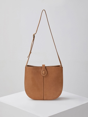 oval hobo bag(Suede beige)