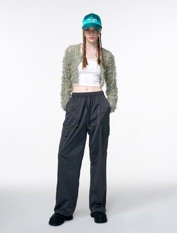 2-Way Cargo Banding Pants, Charcoal