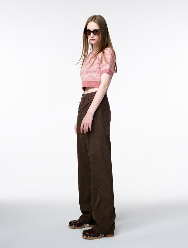  Corduroy Mix Pants, Brown