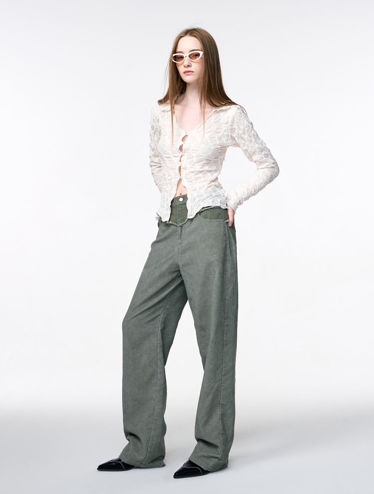  Corduroy Mix Pants, Khaki