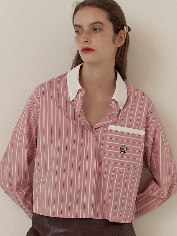 Bay crop shirt Pink