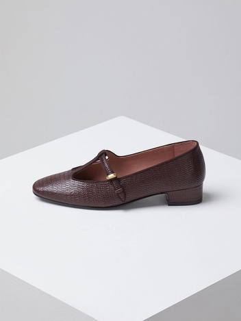 eternal T-strap pumps(Lizard burgundy)