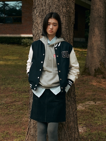 UL MELTON VARSITY JUMPER_NAVY [U2F0R15055]