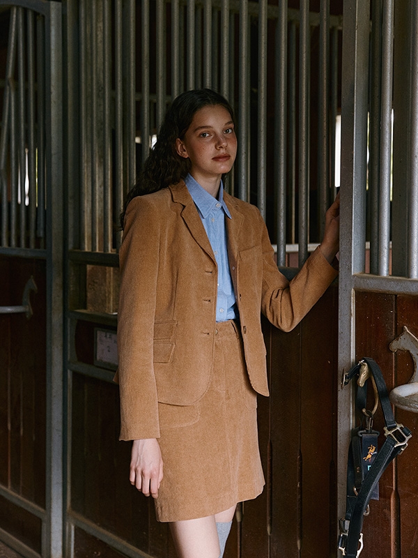 PREP CORDUROY MINI SKIRT_CAMEL [U3F0S21072]