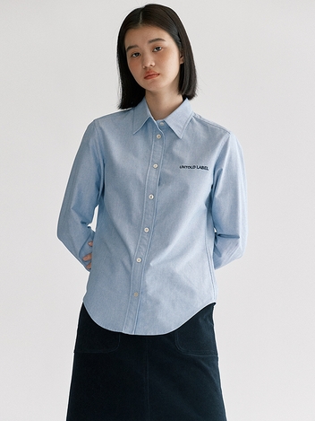EMBROIDERY OXFORD SHIRT_BLUE [U2F0B40152]