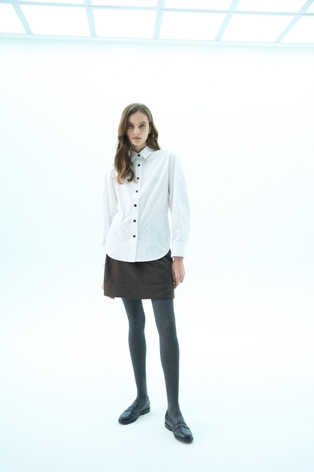 COTTON VOLUME SHIRTS WHITE