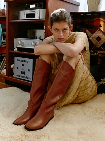 ISAAC soft leather riding boots - 3color 3.5cm 소프트 레더 라이딩부츠