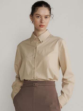 Soft ornamental shirt (beige)