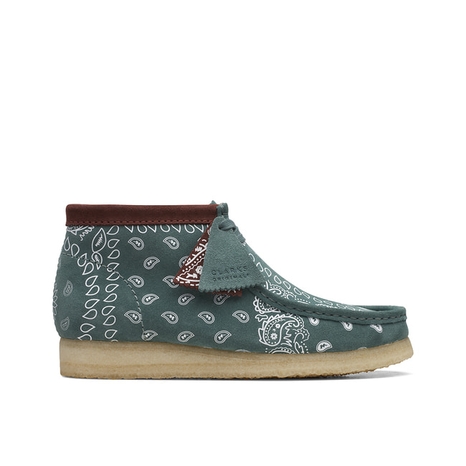 [CLARKS] Wallabee Boot Green Paisley 26168803