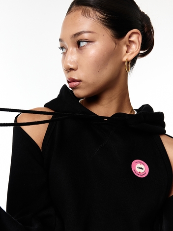 HALTERNECK HOODIE BLACK