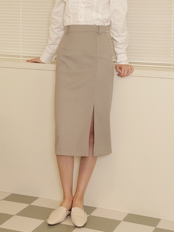  [제넷 펜슬 스커트_그레이 베이지]Jennet Pencil Skirt_Grey Beige