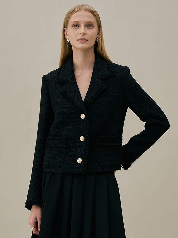 CARMEN Wool tweed jacket_black