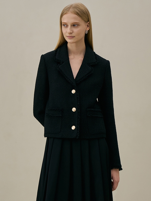 CARMEN Wool tweed jacket_black