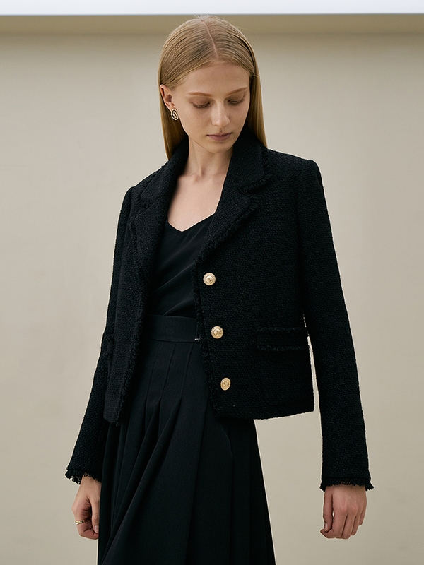 CARMEN Wool tweed jacket_black