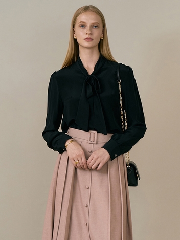 SERENA Ribbon silk blouse