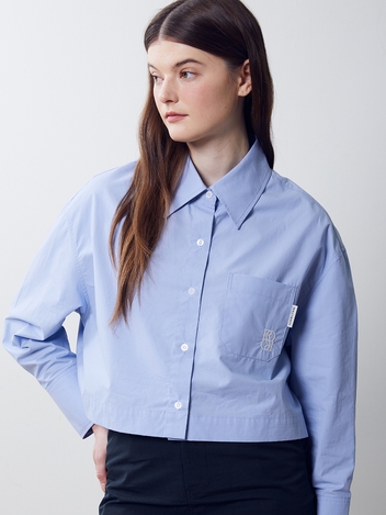 Classic Symbol Pocket Crop Shirt [SKY BLUE]