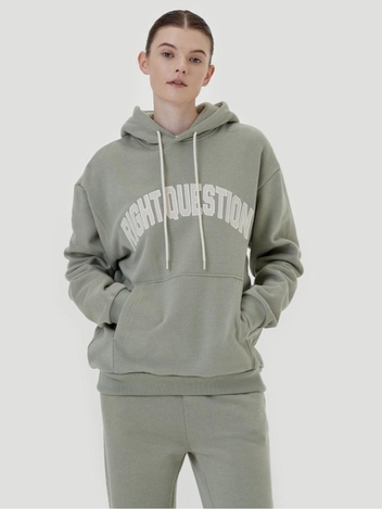COTTON CASHMERE SLOGAN HOODIE