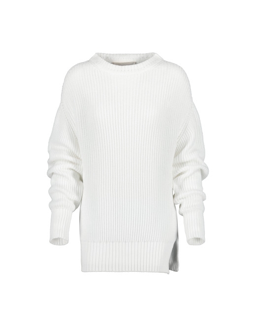 BATISTA KNITTED RIBBED SWEATER_WHITE