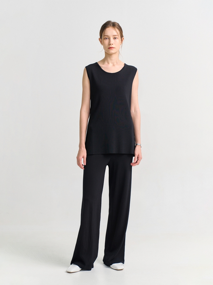 ISMAELE KNITTED TROUSERS_BLACK