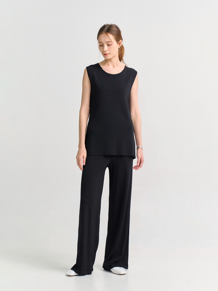 ISMAELE KNITTED TROUSERS_BLACK