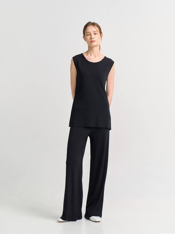 ISMAELE KNITTED TROUSERS_BLACK