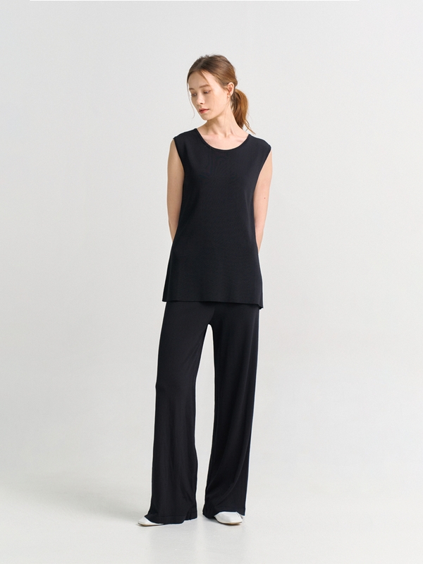 ISMAELE KNITTED TROUSERS_BLACK