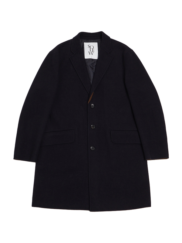 Hand-made Chestfild Coat_Navy