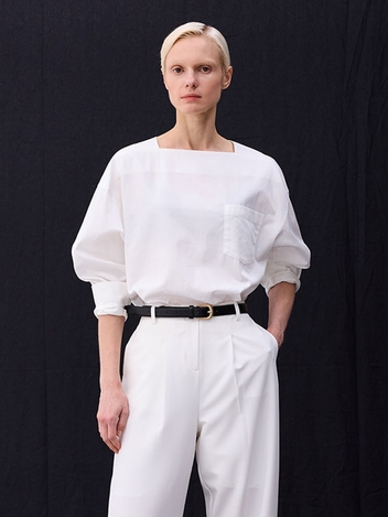 Mare square-neck blouse