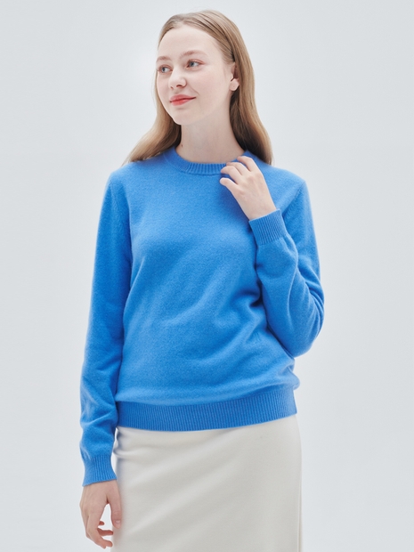 A로고 라운드 풀오버A Logo basic round pullover(Sky blue)