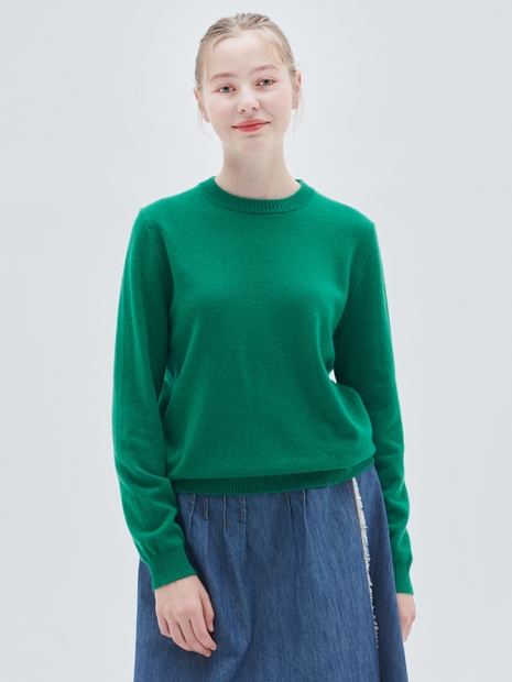 A로고 라운드 풀오버A Logo basic round pullover(PINE TREE)